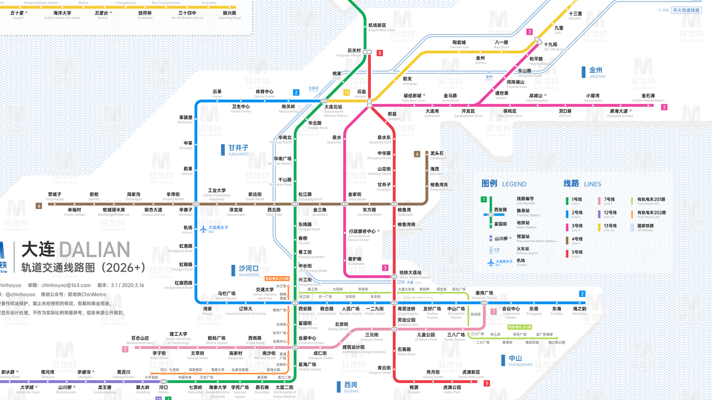 大连地铁交通线路
