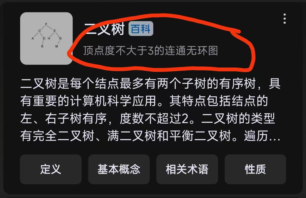 二叉树在图论中的定义